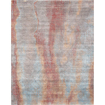 Pasargad Cosmo Collection Hand-Knotted Silk/Wool Area Rug 8'11"x12' 4"