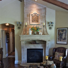 french country fireplace