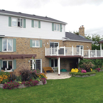 High decks over 6 feet above grade.