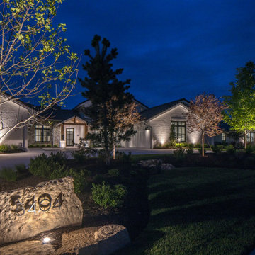 Address Number Lighting | Lake House Outdoor Lighting Design