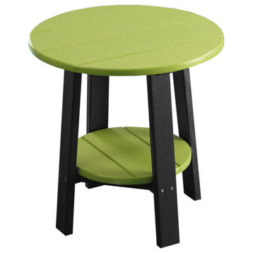 Poly Deluxe End Table, Lime Green & Black