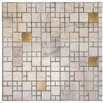 Dundee Deco - Beige Marble with Gold Squares 3D Wall Panels, Set of 10, Covers 51.2 Sq Ft - Dundee Deco's 3D Falkirk Retro are lightweight 3D wall panels that work together through an automatic pattern repeat to create large-scale dimensional walls of any size and shape. Dundee Deco brings a flowing, soothing texture with a touch of luxury. Wall panels work in multiples to create a continuous, uninterrupted dimensional sculptural wall. You can cover an existing wall with wall tiles or disguise wallpaper or paneled wall. These modern wall tiles create a sculptural and continuous dimensional surface to any room setting through patterning. Dundee Deco tile creates a modern seamless pattern on a feature wall or art piece.