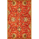 KAS Rugs & Home - Syriana 6009 Sienna Agra Rug, 9'x13' - Syriana 6009 Sienna Agra 9'x13'. Hand-Tufted of 100% New Zealand Wool with Cotton Backing. Made in India. Vacuum regularly & spot clean stains. Professional cleaning recommended periodically.