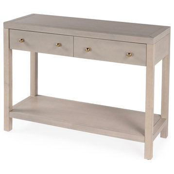 Nora 2 Drawer Console Table, Antique Taupe