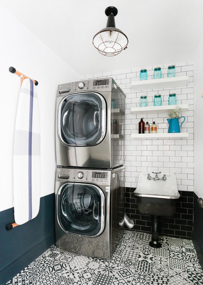Transitional Laundry Room by thea home inc