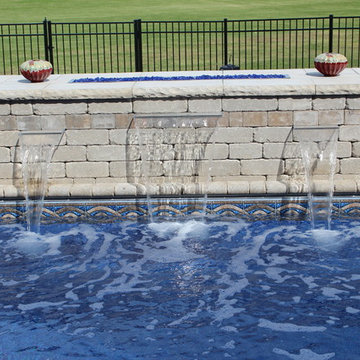 Rectangle Pool with Polymer Walls and a Vinyl Liner + Coverstar Automatic Cover