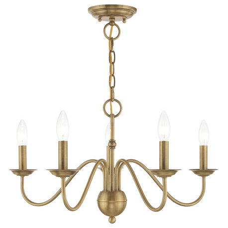 Traditional Chandelier, Antique Brass