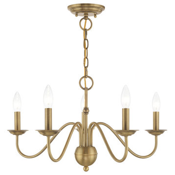 Traditional Chandelier, Antique Brass