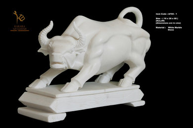 Marble Stone New York Bull Miniatures