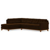 Apt2B Marco 2-Piece Sectional Sofa, Dark Chocolate, Chaise on Left