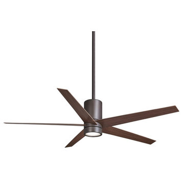 Symbio 1 Light 56 in. Indoor Ceiling Fan, Medium Maple, Oil Rubbed Bronze