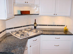 Blue Pearl With White Cabinets, Blue Pearl Granite Countertop With White Cabinets
