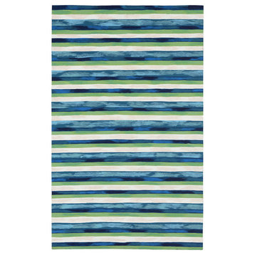 Visions Ii Painted Stripes 4313/03, Cool, 5'0"x8'0"