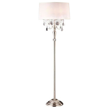 Crystal Silver Floor Lamp