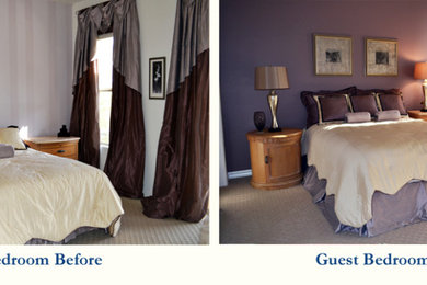 Example of a transitional home design design in Phoenix