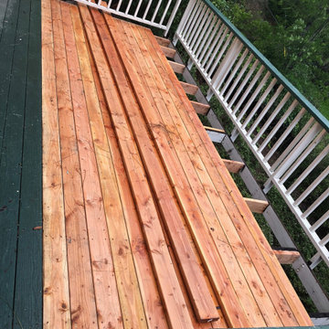 During - New Deck Boards Going Down Over the Original Structure