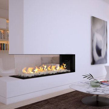 Flare Room Definer – Peninsula Linear Fireplaces