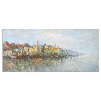 Overlooking The Sea Hand Painted Art