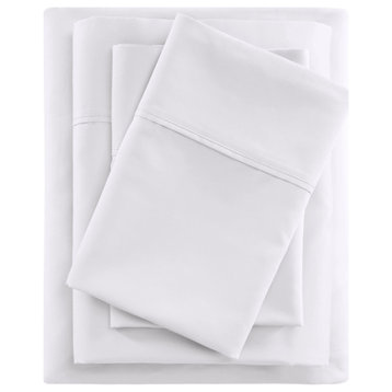Beautyrest 600 Thread Count Cooling 4-Piece Sheet Set, White, King
