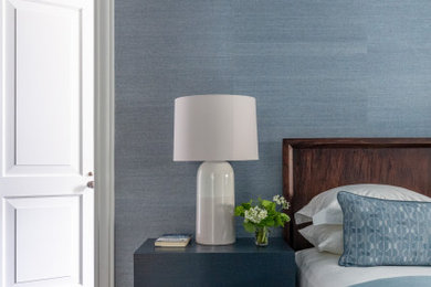 Example of a transitional bedroom design in San Francisco