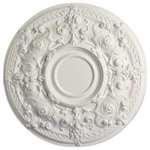 Udecor - MD-7112 Ceiling Medallion, Piece - Ceiling medallions and domes are manufactured with a dense architectural polyurethane compound (not Styrofoam) that allows it to be semi-flexible and 100% waterproof. This material is delivered pre-primed for paint. It is installed with architectural adhesive and/or finish nails. It can also be finished with caulk, spackle and your choice of paint, just like wood or MDF. A major advantage of polyurethane is that it will not expand, constrict or warp over time with changes in temperature or humidity. It's safe to install in rooms with the presence of moisture like bathrooms and kitchens. This product will not encourage the growth of mold or mildew, and it will never rot.