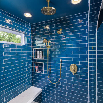 Beyond Beige - A Bold Blue Master Bath Transformation in Harrisburg, PA