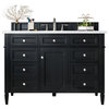 Brittany 48" Black Onyx Single Vanity, Carrara Marble