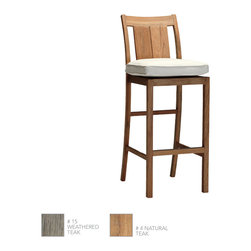 Croquet Teak Craftsman Bar Stool by Summer Classics - Outdoor Bar Stools And Counter Stools