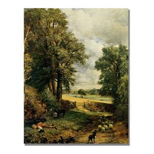 Cottage In A Cornfield Canvas Art By John Constable Traditional