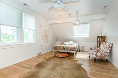 Bedroom - rustic bedroom idea in Other