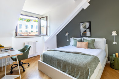 Immagine di una camera da letto scandinava