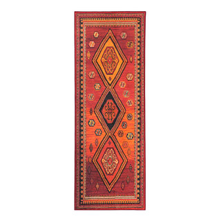 My Magic Carpet Ramage Maroon Washable Rug 6'x6