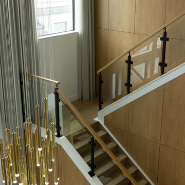 Modern Architectural Millwork Feature Wall & Stair Paneling