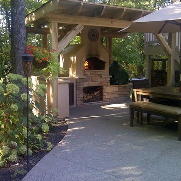 Brick pizza oven outdoor