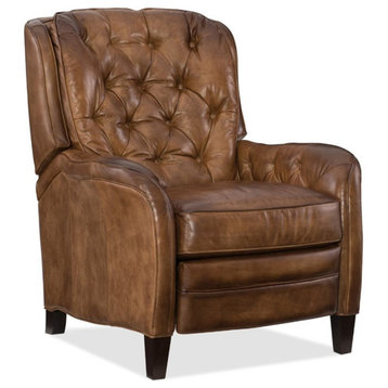 Hooker Furniture Nolte Leather Recliner in Checkmate Pawn