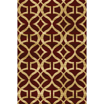 Home Dynamix Area Rugs: Royalty Rugs: HD5396-200 Red: 7'8"x10'4" Rectangle