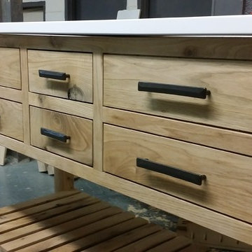 Natural Walnut Double Vanity
