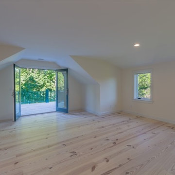 MATTITUCK: WIDE PLANK RUSTIC YELLOW PINE INSTALLED, BLEACHED & STAINED/ WB POLY