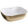 Whitehaus WH71333-F25 Ceramic Sink w/ Embossed Exterior And Smooth Interior