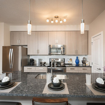 Origins at Cranston - Birch Show Suite Kitchen Island
