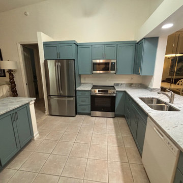 Naples Condo Kitchen Remodel- Coastal Modern Style for Repeat clients