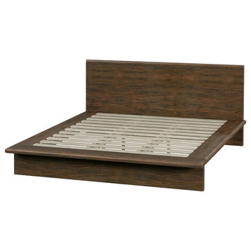 Halmstad Wood Panel Bed, Walnut, King