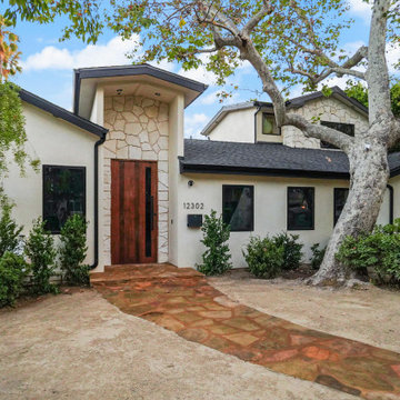 Flagstone Walk Leading to the Recessed Front Entry
