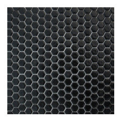 1 Inch Black Hexagon Mosaic Tile - Mosaic Tile