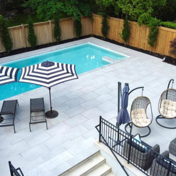 Porcea Indus - Modern Backyard Pool Deck Project