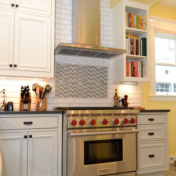 Spacious white kitchen