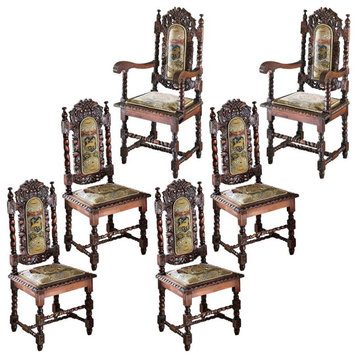 Design Toscano S/6 Charles Ii Chairs