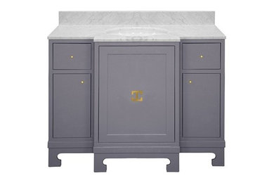 Worlds Away Alice Gray Lacquer Bath Vanity