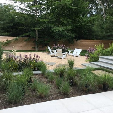 Patio overlooking fire area