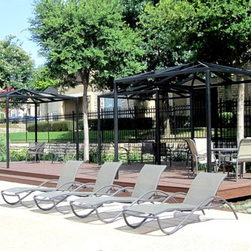 Outdoor BBQ, Pergola, Fire Pit & Deck for Apartment Complex